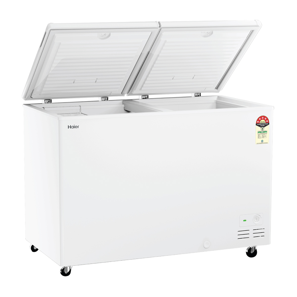 Haier Deep Freezer 355L, Hard Top Convertible Double Door (White)